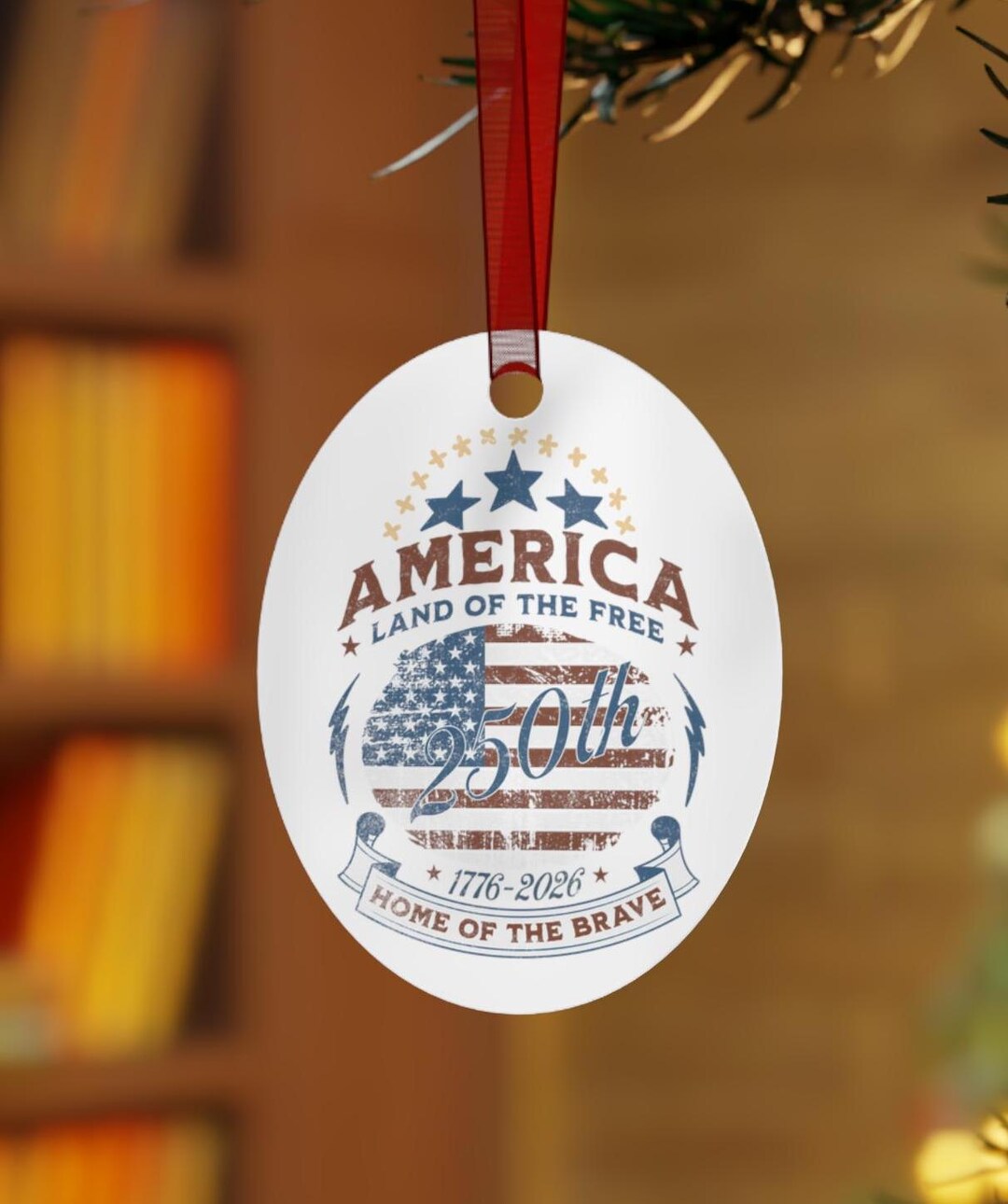 Ghirlanda Floreale Patriottica USA A Goccia 71 Cm - Bandiera Americana Con Fiocco - Per 4 Luglio E Memorial Day