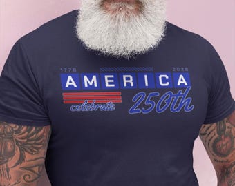 アメリカ建国250周年記念ユニセックスTシャツ、愛国的なお祭り、独立