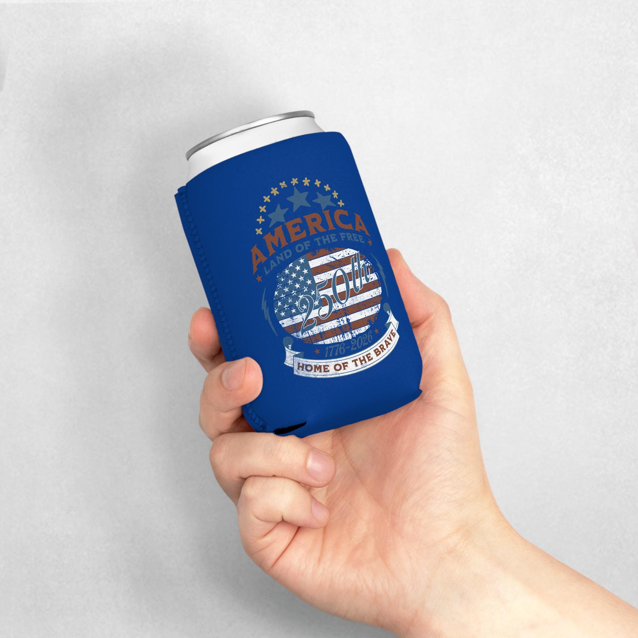 America's Birthday 250th Patriotic Can Cooler Sleeve for 250th