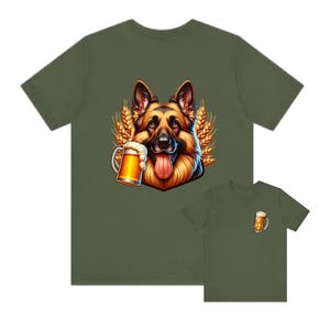 German Shepherd Fun Beer Lover Tee, Pet Lover Gift, Dog Dad, Fathers Day Gift, Dad&#39;s Birthdays, Gift for Him, Boyfriend Gift, Anniversary
