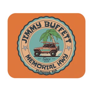 Jimmy Buffett Mouse Pad, Parrothead Gift, Computer Accessory, Office Decor, Gift for Buffett Fans, Beach Lover Gift, Island Life, Florida