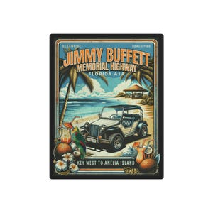 Jimmy Buffett Metal Art Sign,  Parrothead Wall Art, Coastal Home Decor, Unique Gift for Beach Lovers, Jimmy Buffett Sign, Vintage Beach