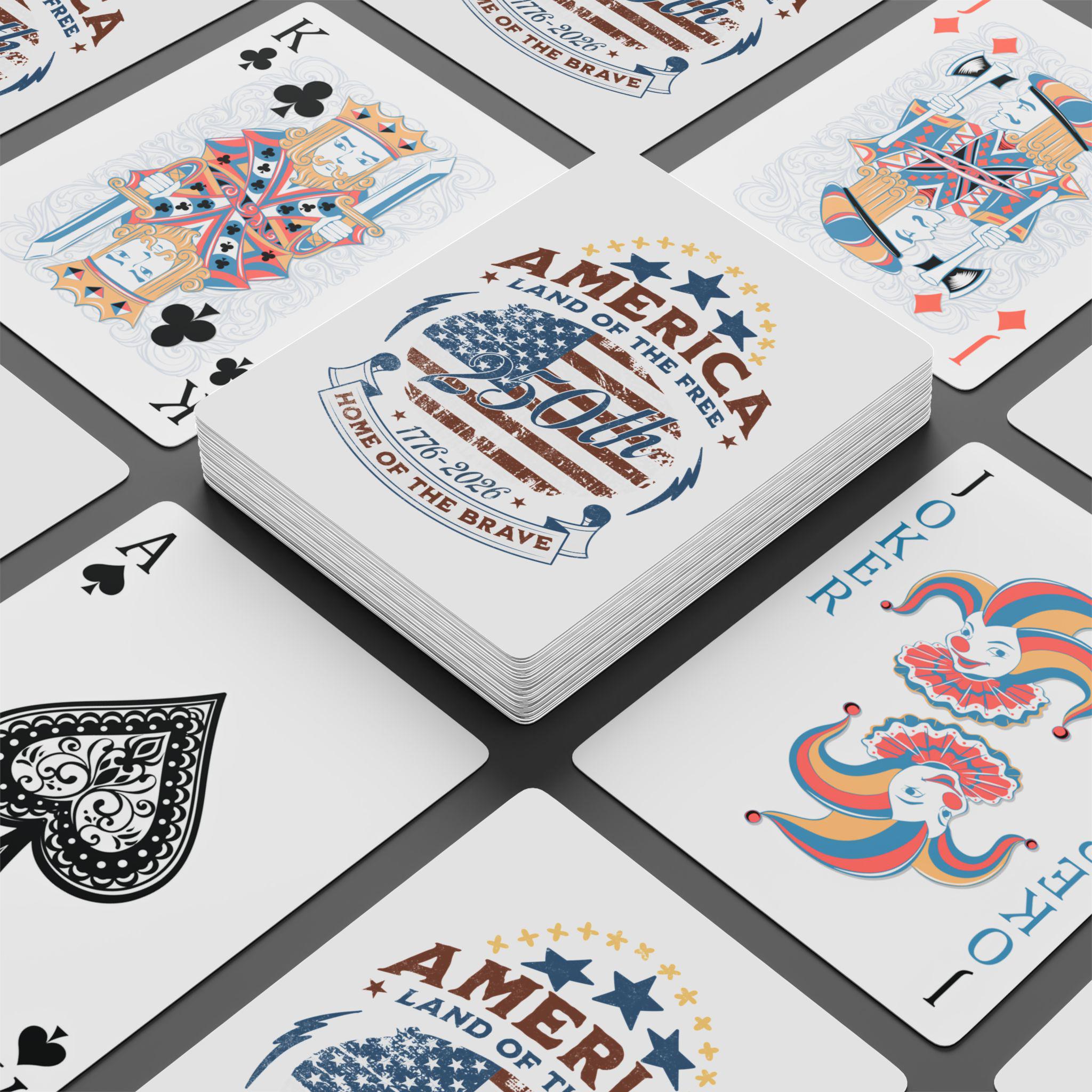 America's Birthday 250th Anniversary Playing Cards, Poker Set