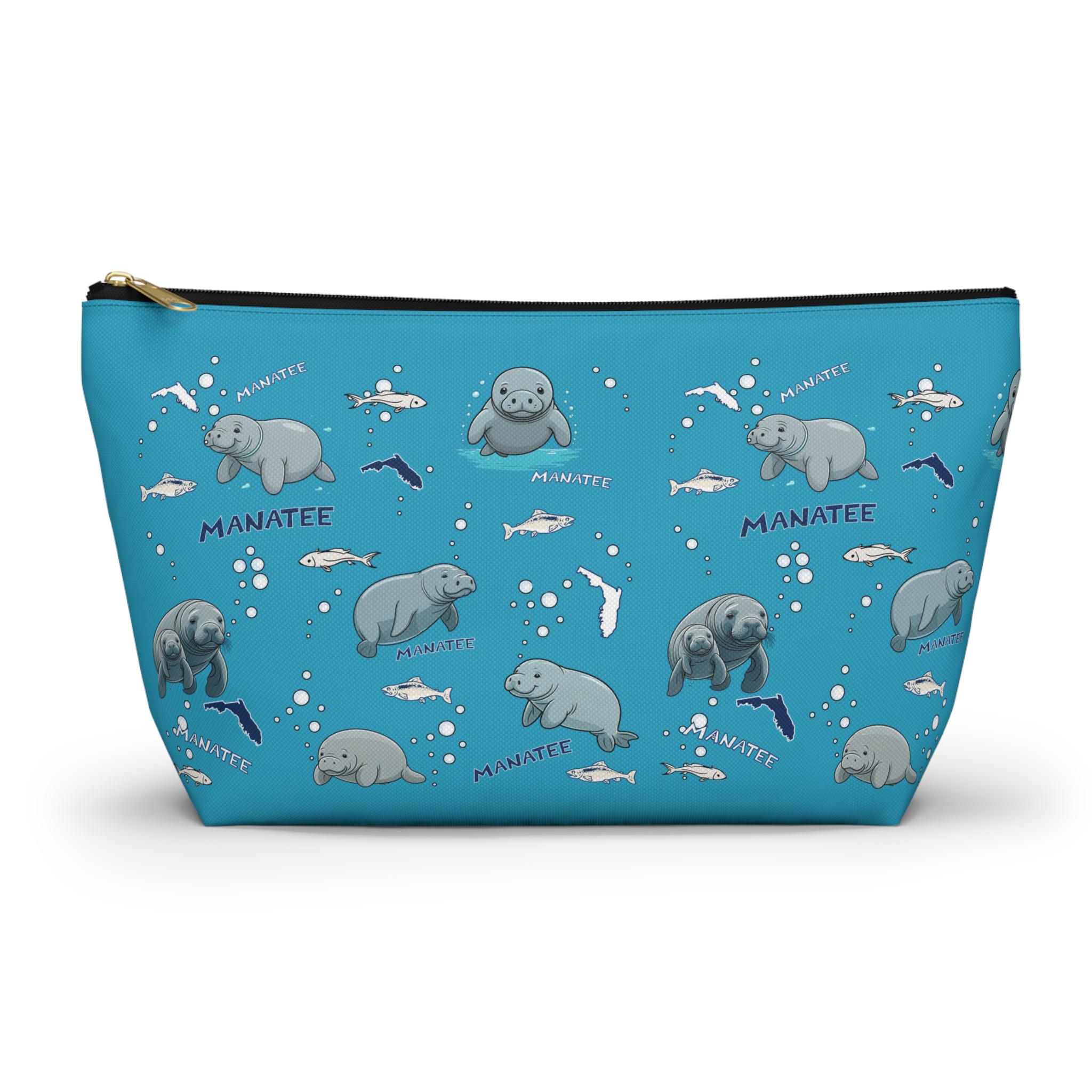 POFULL Kosmetiktasche – Florida-Motiv, Reisetasche Aus Baumwolle Mit Reißverschluss