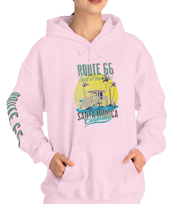 Route 66 Santa Monica California Retro Sweatshirt, Cozy Vintage