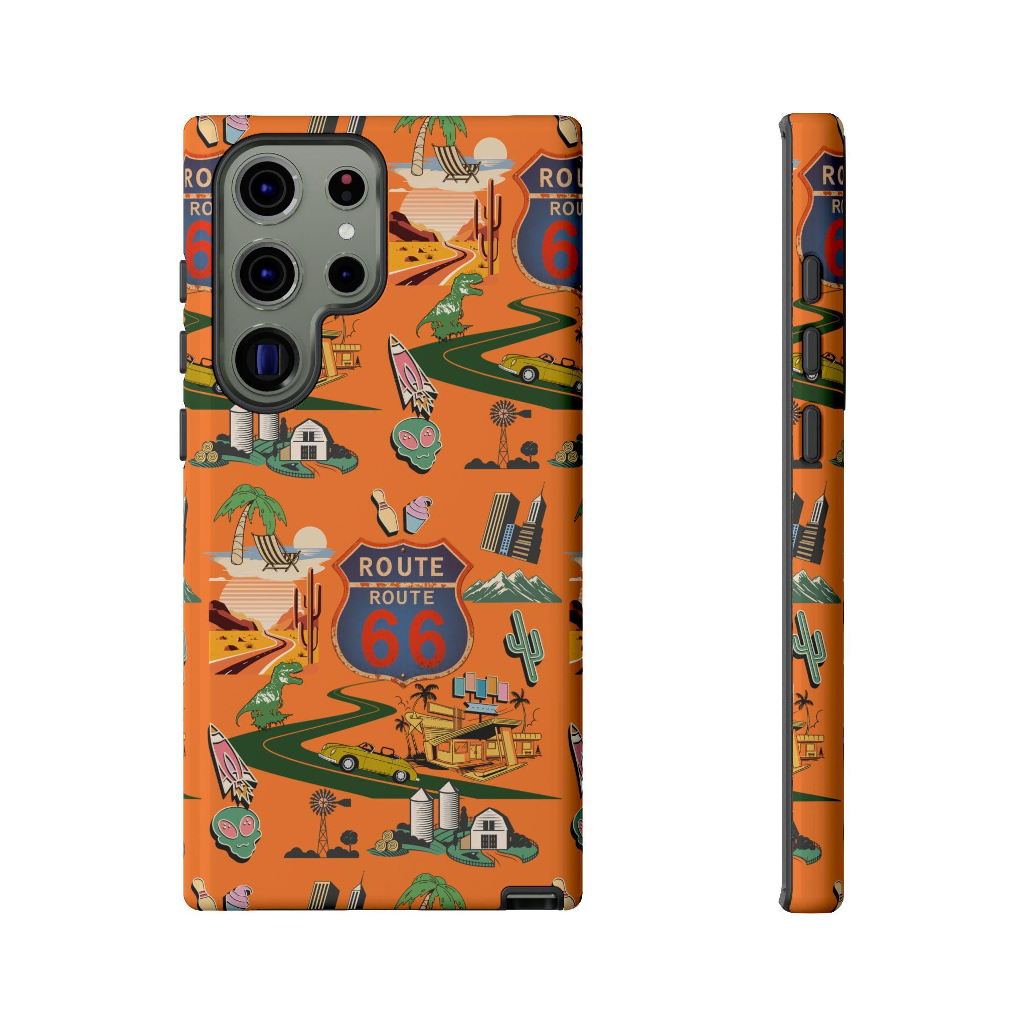 Route 66 Highway Adventure Phone Case, Retro Travel Accessory