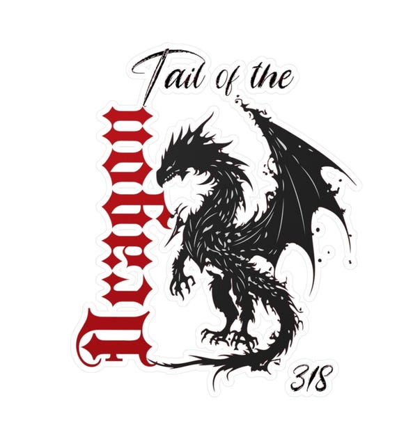 Tail of the Dragon Kiss-cut Vinyl Decals, Biker Gift, Motorcycle