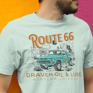 Route 66 Vintage Unisex T-Shirt , Retro Road Trip Shirt, Travel Lovers Gift, Adventure Apparel, Summer, The Mother Road, Best gift for