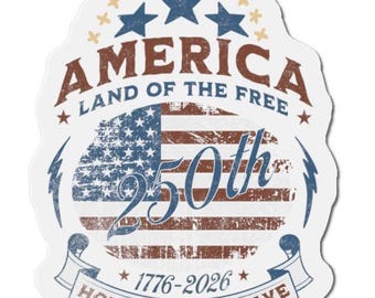 アメリカ建国250周年記念愛国心あふれるダイカットマグネット