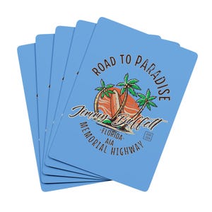 Cartes à jouer de poker artistique Jimmy Buffett Paradise, Texas Hold'em, Cartes Parrothead, Cadeau pour les joueurs, Cartes de casino, Cartes de poker, Soirées jeux
