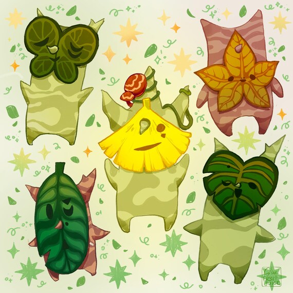 Korok Art Print | Legend of Zelda Illustration, Whimsical Nature