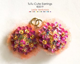 TuTu Cute Earrings TUTORIAL ONLY