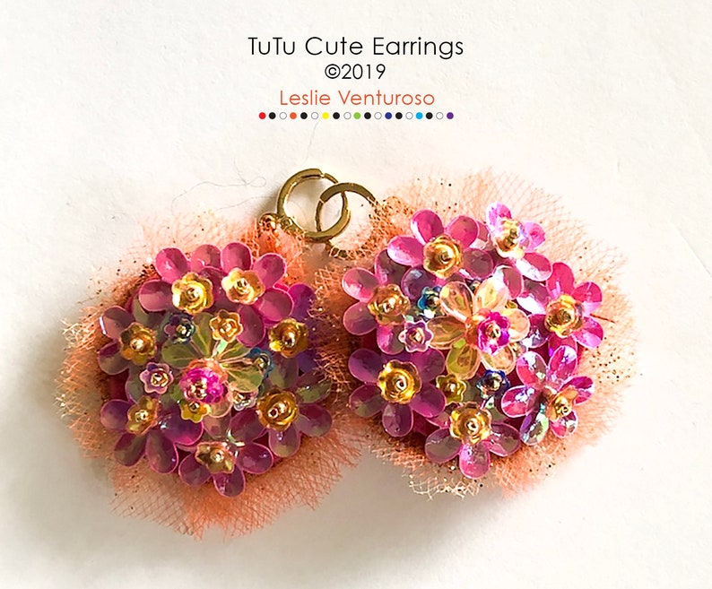 TuTu Cute Earrings TUTORIAL ONLY image 1