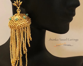 DIGITAL TUTORIAL PDF-Jhumka Tassel Earrings