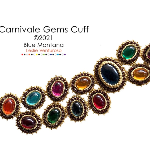 KIT and TUTORIAL: CARNEVALE Gems Cuff