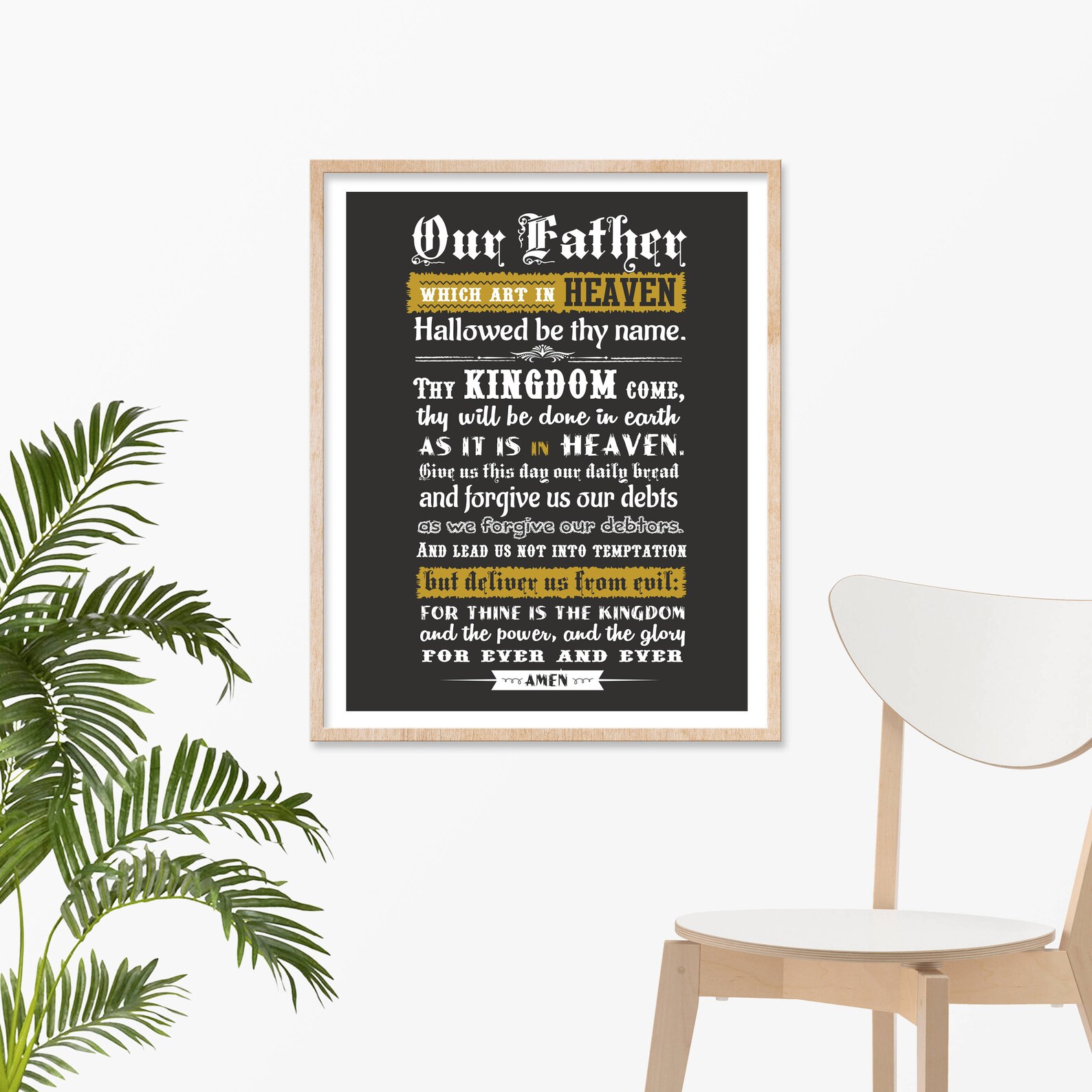 The Lord's Prayer Wall Art Lrg 18x24 Print Lords Prayer Etsy