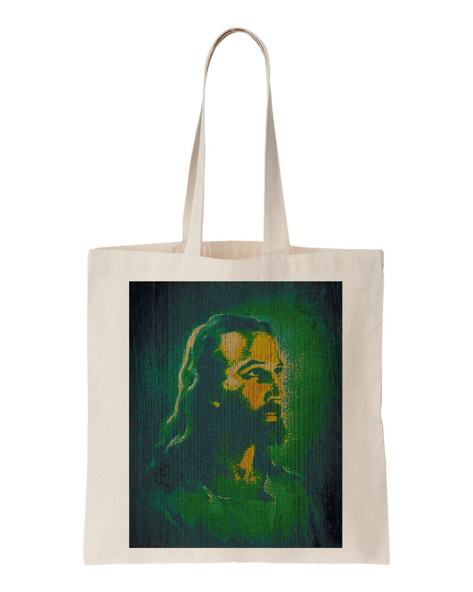 Jesus Tote Bag Bible Print Art Christian Art Etsy