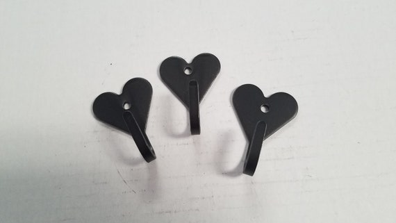wrought iron heart shaped hooks