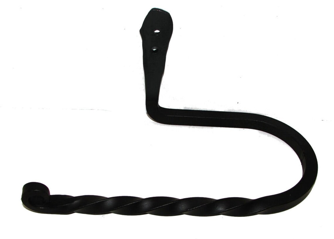 Twisted Wrought Iron Toilet Tissue Paper Towel Bar Holder Rack Etsy