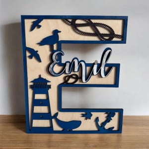 Placa de porta para quarto infantil personalizada com nome | Sinal de porta peixe-baleia marítima | Decoração de parede marítima, placa de porta de madeira com nome | Decoração de parede
