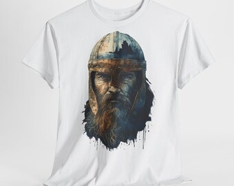Nordic Warrior T-Shirt, Viking Warrior Tee, Norse Mythology, Dark Fantasy Shirt, Unisex Gift, Warrior Skjöld Land-in-Helm, Viking
