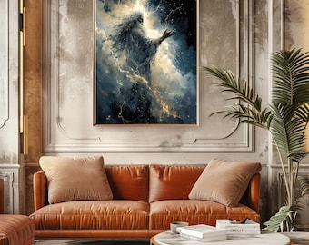 Zeus Digital Art Print, Greek Mythology Wall Art, God Lightning Design, Ancient Gods Art, Digital Download, Digital Wall Art