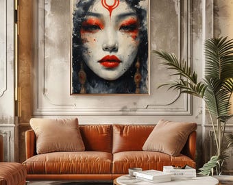 天照大御神 アートプリント、日本神話、天の女王（デジタル