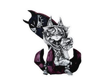 Vex League of Legends Fanart Sticker, Ballpoint Pen Marker Art Decal