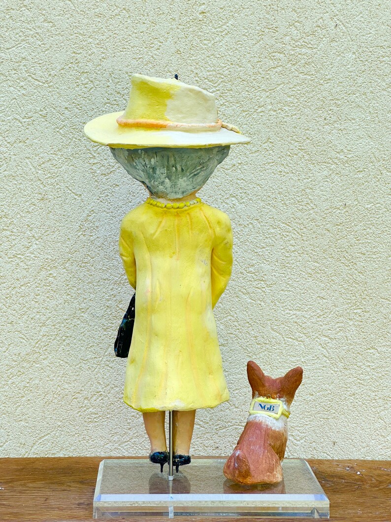 Queen Elizabeth, Ceramic Art Doll Dog Height 15.75inch/40cm