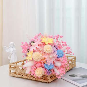 Pink babysbreath linearis Bridal bouquet, Handmade Flower Bouquet,Elegant romantic bouquet , Wedding Bouquet Boho,Valentine&#39;s Day Gift