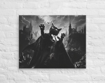 Cat Dracula Canvas