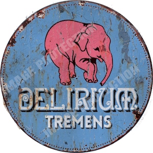 Famous Belgian  Beer Sign , Round Metal  Tin Sign , 30cm diameter 12&quot; , Pub ,Bar , Man Cave , vintage style decoration