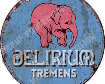 Famous Belgian  Beer Sign , Round Metal  Tin Sign , 30cm diameter 12&quot; , Pub ,Bar , Man Cave , vintage style decoration