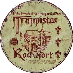 Famous Belgian  Beer Sign , Round Metal  Tin Sign , 30cm diameter 12&quot; , Pub ,Bar , Man Cave , vintage style decoration