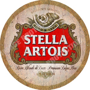 Famous Belgian Beer Sign , Round Metal  Tin Sign , 30cm diameter 12&quot; , Pub ,Bar , Man Cave , vintage style decoration