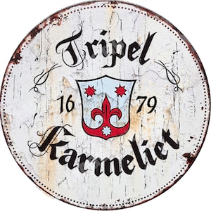 Famous Belgian  Beer Sign , Round Metal  Tin Sign , 30cm diameter 12&quot; , Pub ,Bar , Man Cave , vintage style decoration