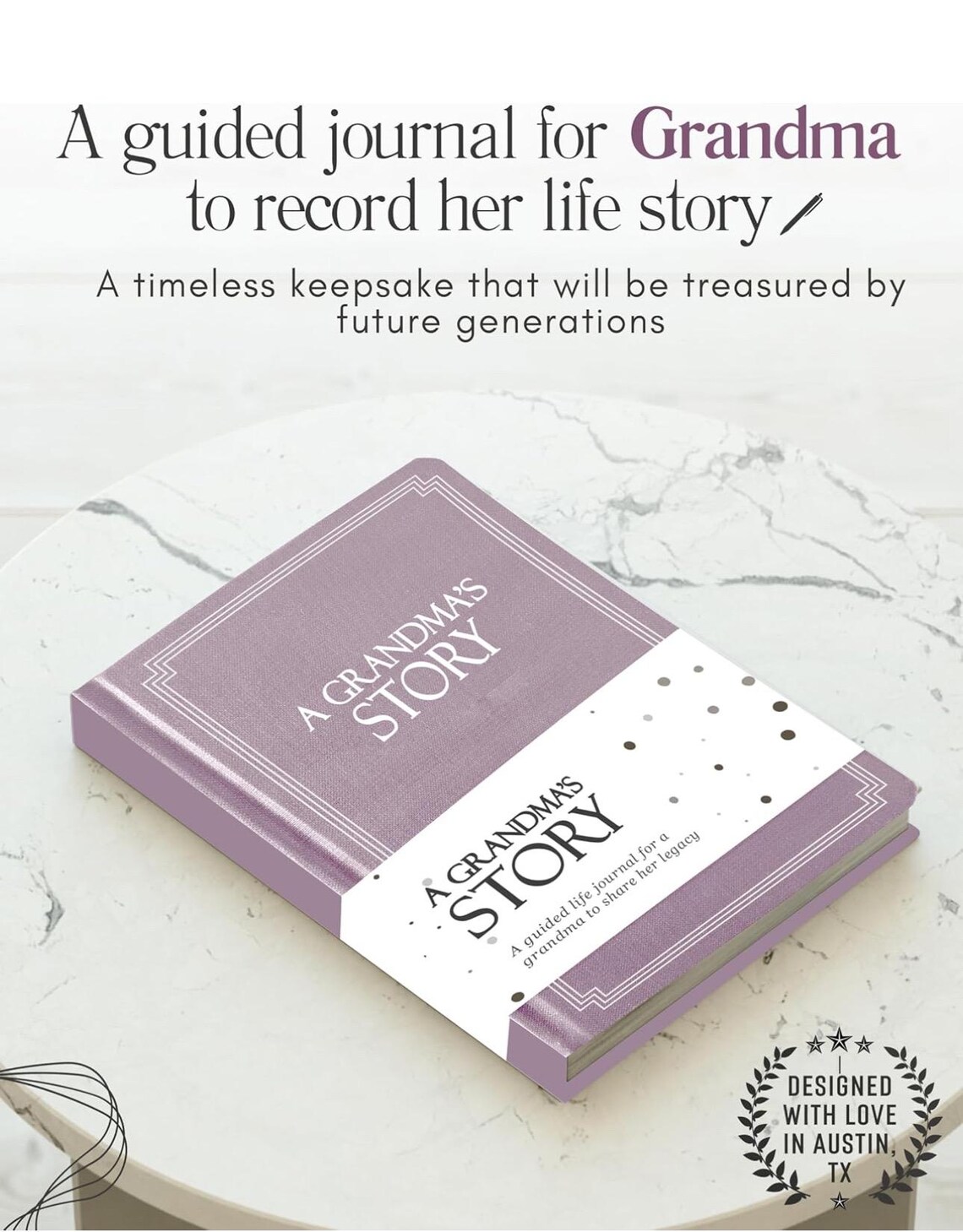 Grandparents Life Story Journal - Memory Keepsake Book With Writing Prompts