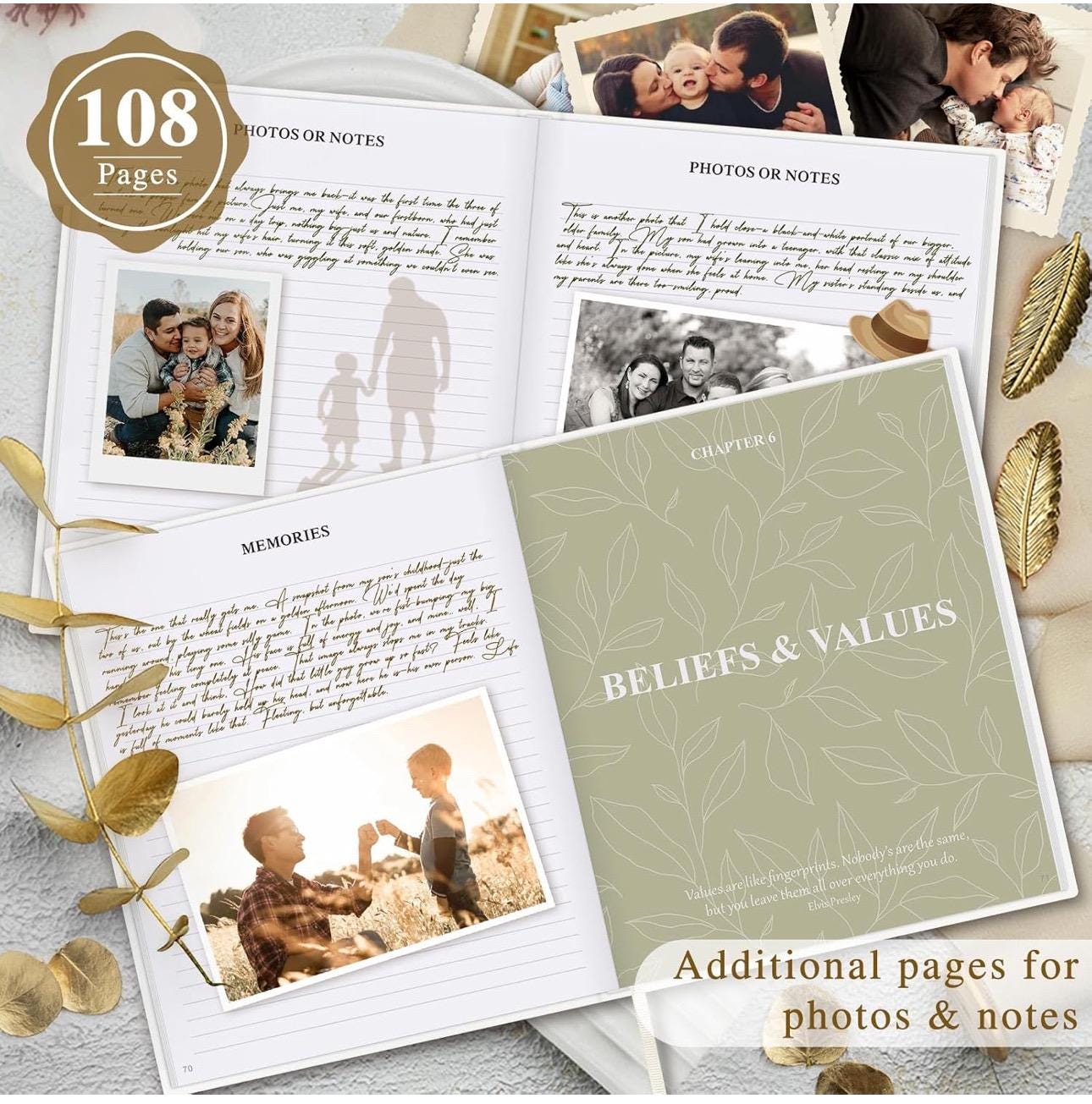 Papa's Life Story Journal Hardcover: 250+ Memory Prompts For Grandfathers - Perfect Keepsake Gift For Father's Day, Birthday & Christmas