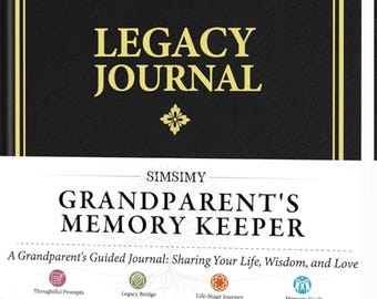 Grandparent Life Story Journal, Keepsake Memory Book