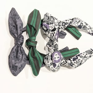 Haunted Mansion Lightweight Fabric Headban | Adjustable or Removable Bow Top Headband