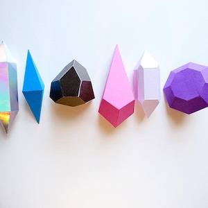 3D Crystal Paper Shapes Activity Pack