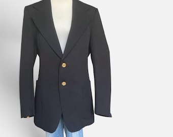 Blazer vintage American Gentleman Sears Gold Seahorse Buttons Old Money