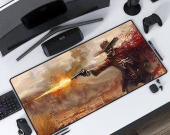 ワイルド ウェスト スケルトン シューティング リボルバー | サンダー ジャンクション | カウボーイ オフィス デコレーション | ウエスタン マウス パッド | ゲーム アクセサリー | デスクマット