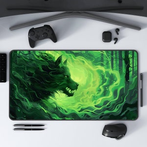 Spirit Wolf of the Forest | Werewolf | Deskmat | Mousepad | Protective ...