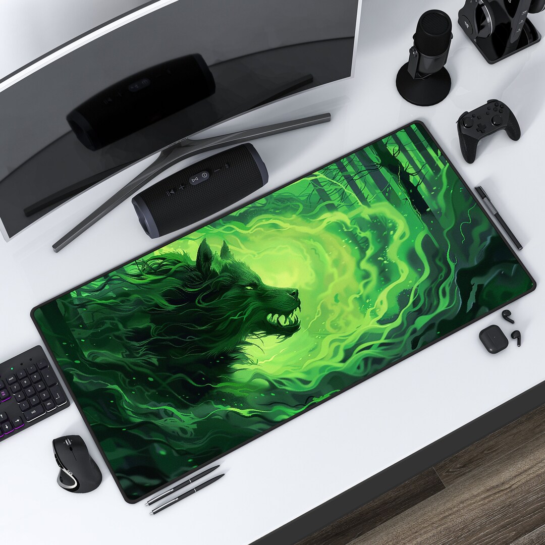 Spirit Wolf of the Forest | Werewolf | Deskmat | Mousepad | Protective ...