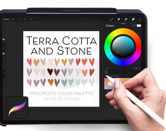 Terra Cotta and stone Procreate Color Palette Swatches, digital download, download, Procreate palette, procreate swatches, color scheme