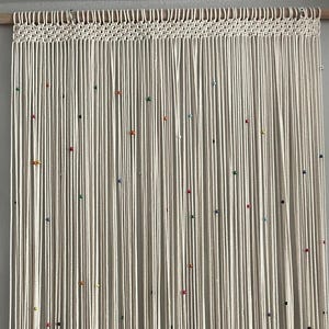 Colourful Beaded Curtain, Macrame Curtain, Door or Window, Room Divider, Customizable Curtain