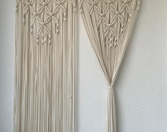 Handmade Macrame Curtain: Custom Door or Window Hanging