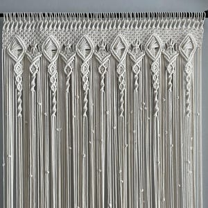 Macrame Doorway Curtain, Handmade Window Curtain, Macrame Room Divider, Macrame Wall Hanging, Custom Size and Custom Color,