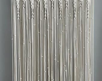 Handmade Macrame Curtain: Boho Room Divider, Wall Hanging, Custom Size
